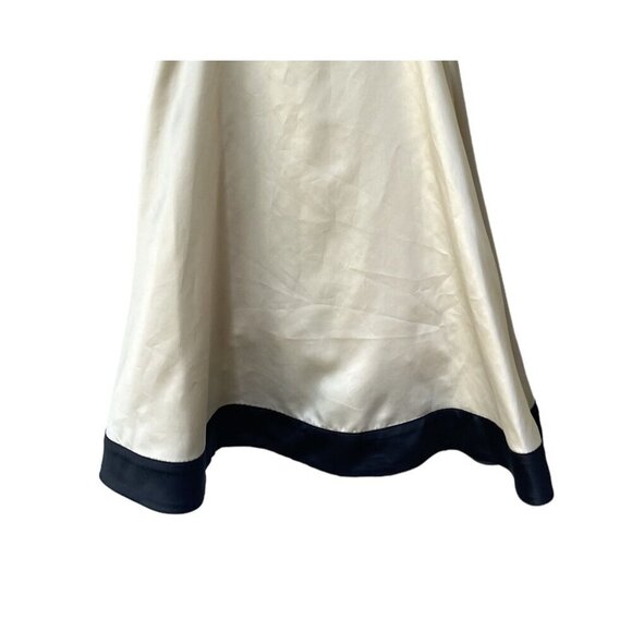 WHBM Dress Strapless Size 2 Mini Champagne Rockabilly Black Satin Belted Y2K - Picture 3 of 7